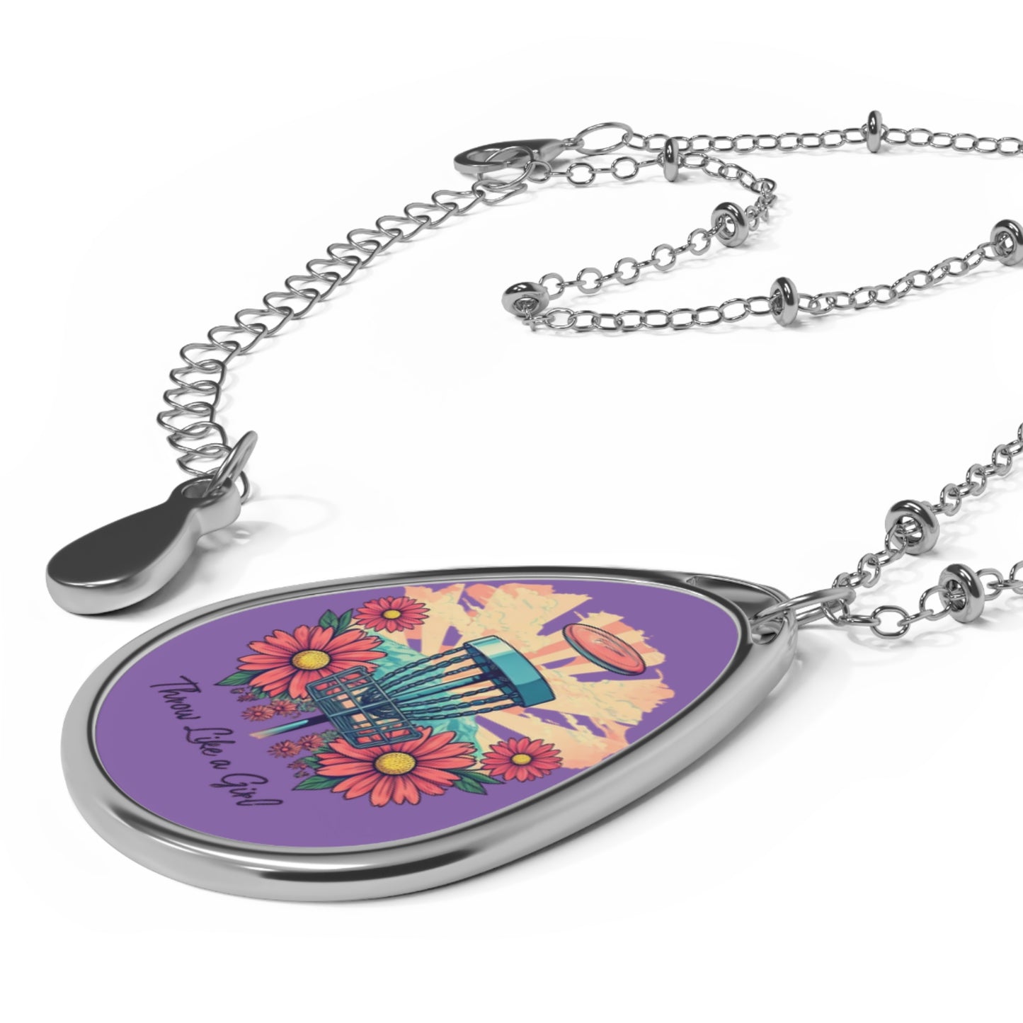 Throw Like A Girl Disc Golf Necklace