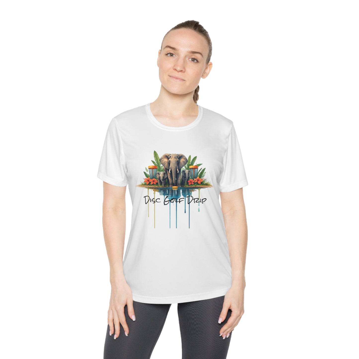 Ladies Disc Golf Competitor Tee - Ellie Drip