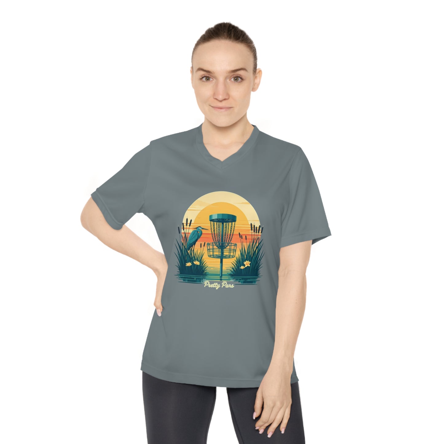 Women’s V-Neck Moisture Wick Pretty Pars