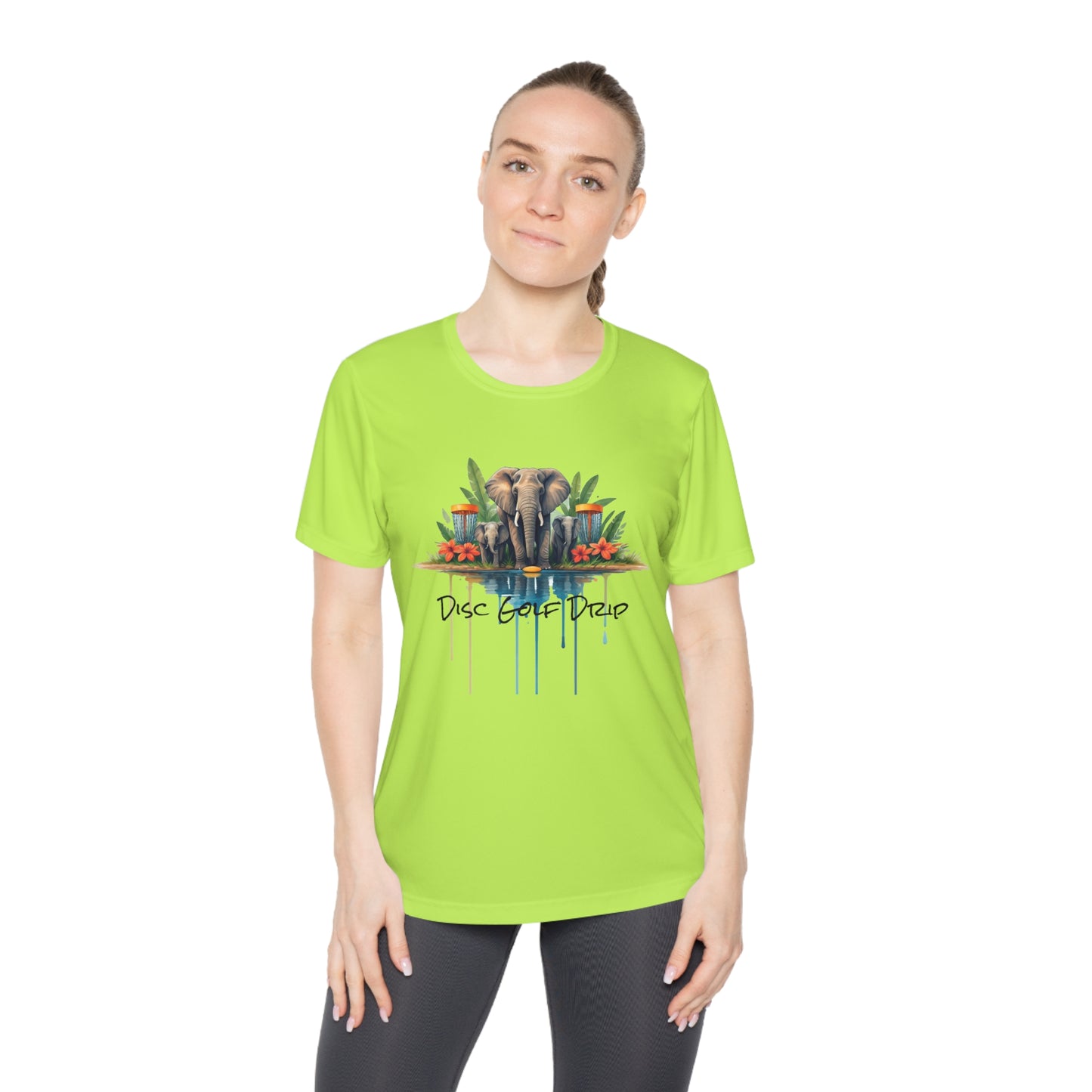 Ladies Disc Golf Competitor Tee - Ellie Drip