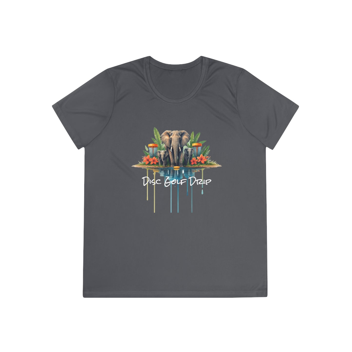 Ladies Disc Golf Competitor Tee - Ellie Drip