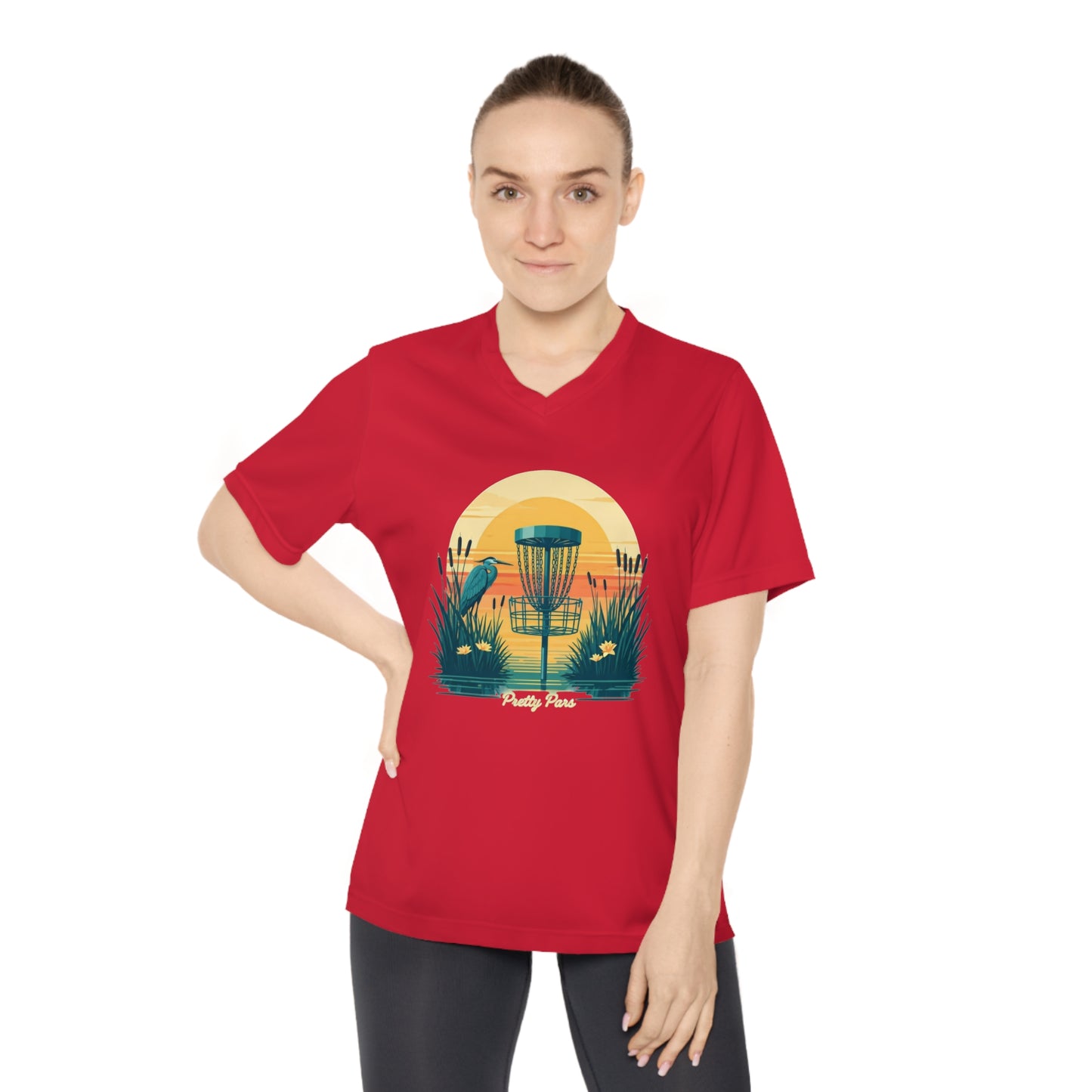 Women’s V-Neck Moisture Wick Pretty Pars