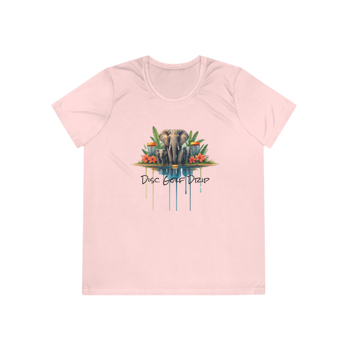 Ladies Disc Golf Competitor Tee - Ellie Drip
