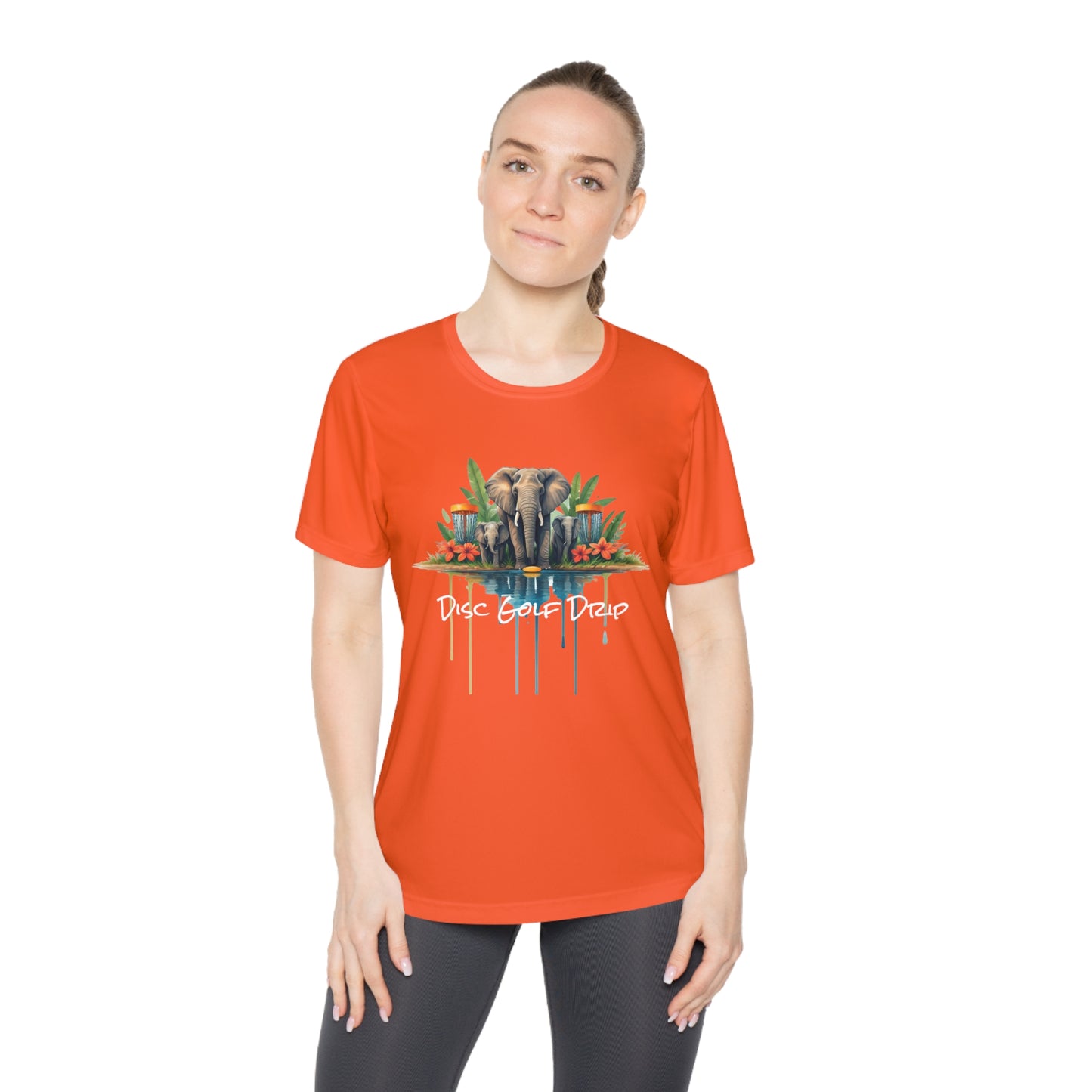 Ladies Disc Golf Competitor Tee - Ellie Drip