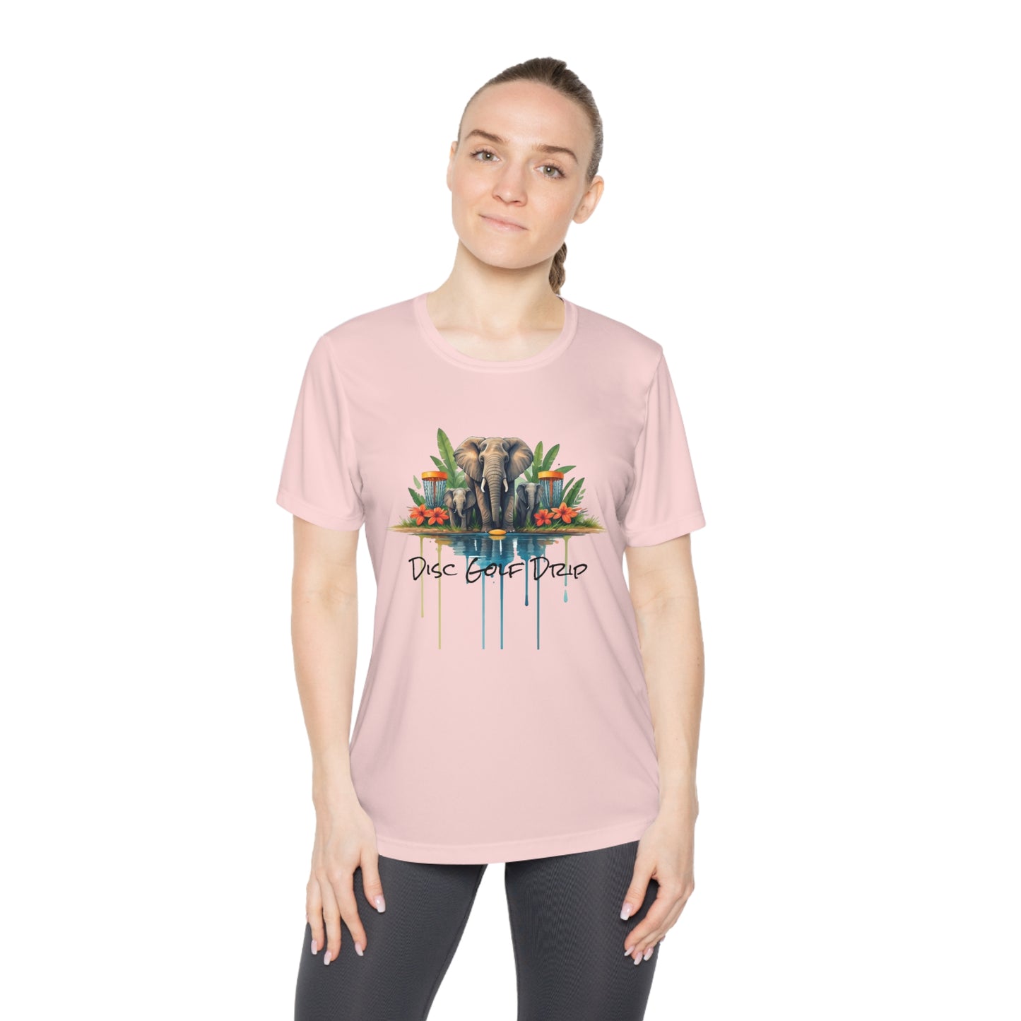 Ladies Disc Golf Competitor Tee - Ellie Drip