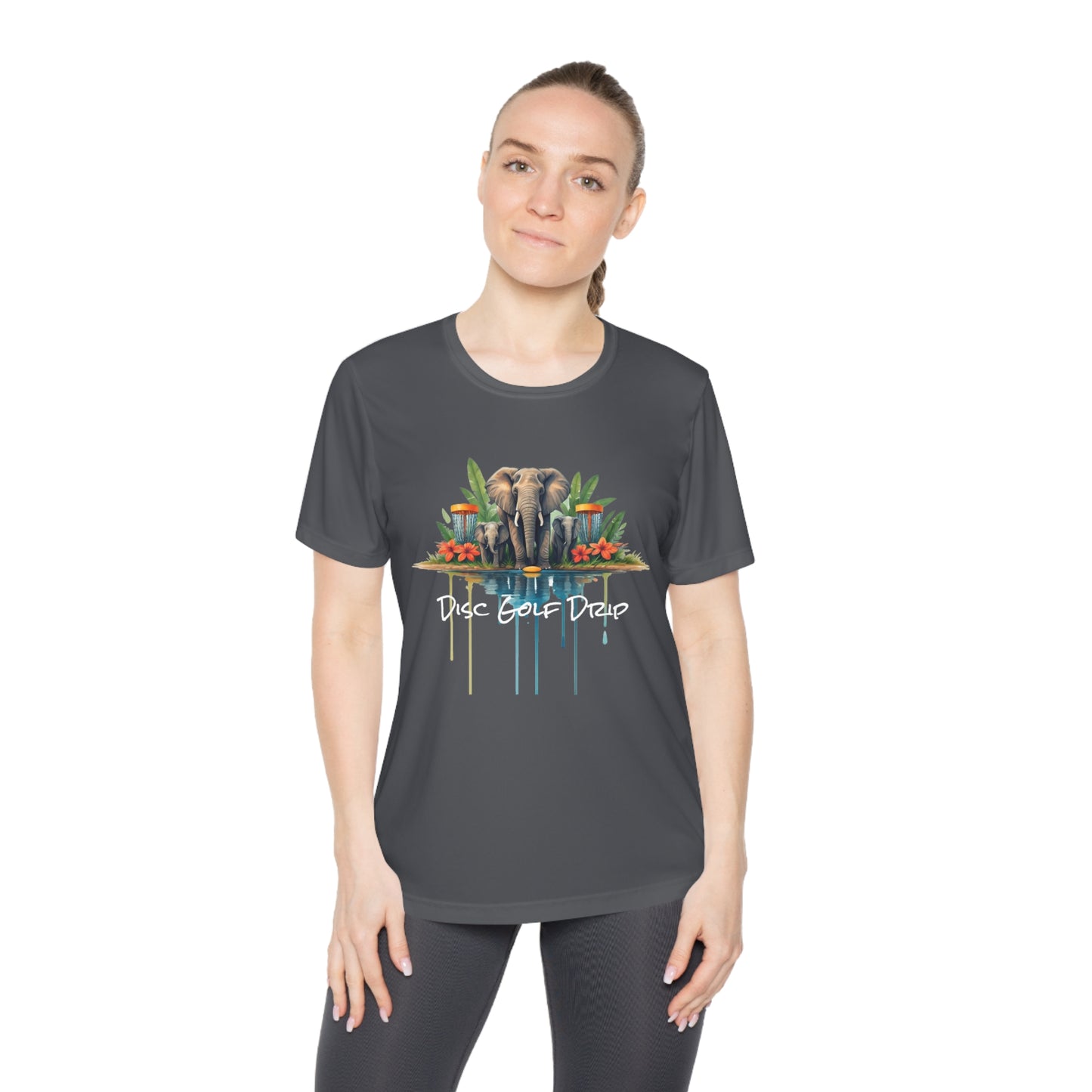 Ladies Disc Golf Competitor Tee - Ellie Drip