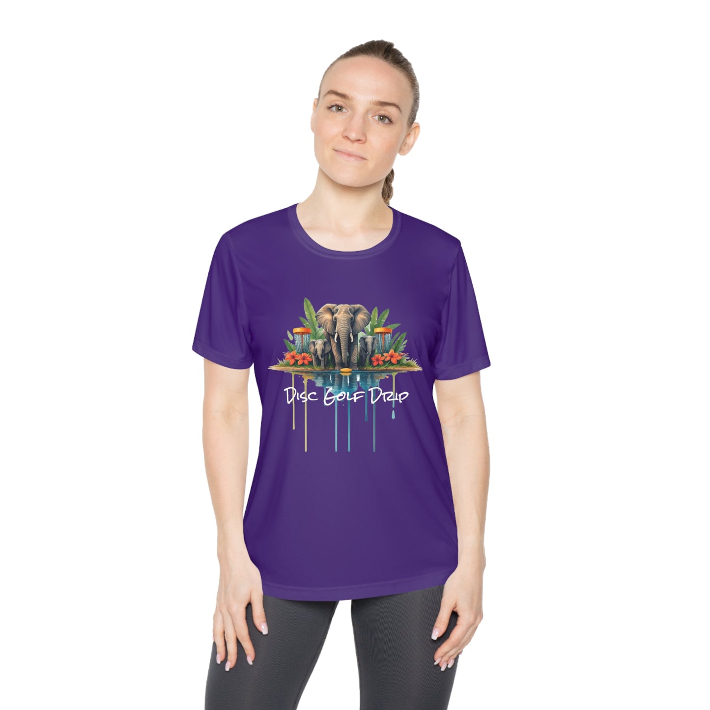 Ladies Disc Golf Competitor Tee - Ellie Drip