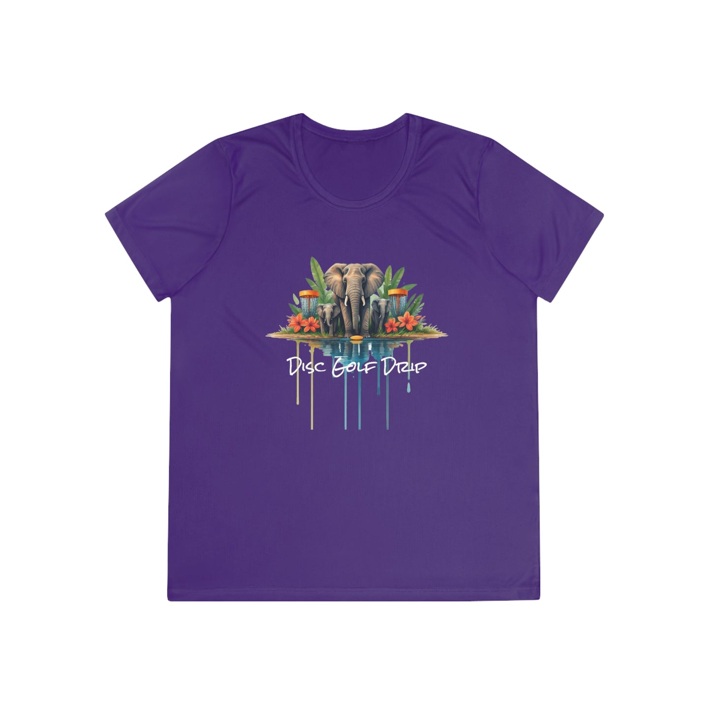Ladies Disc Golf Competitor Tee - Ellie Drip
