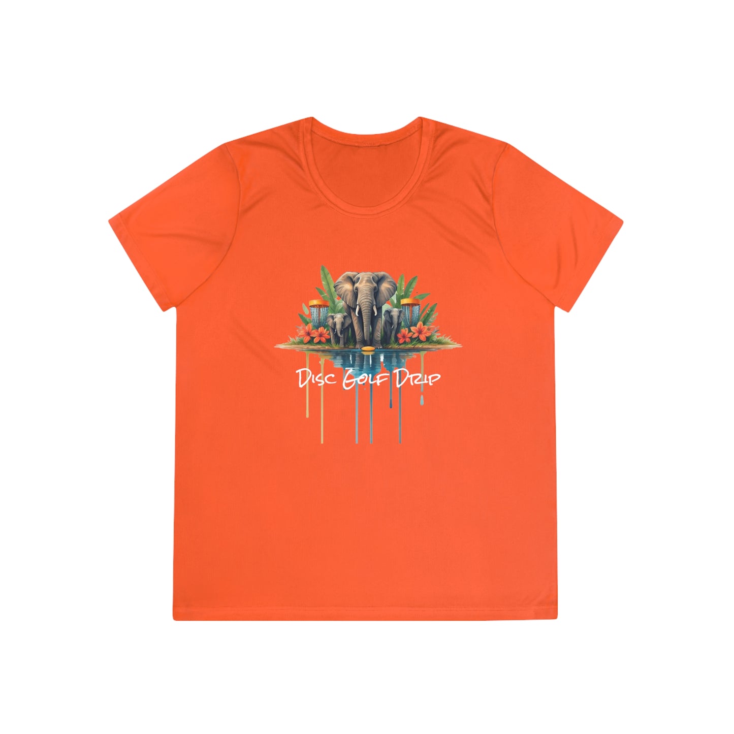 Ladies Disc Golf Competitor Tee - Ellie Drip