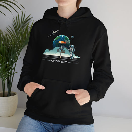Hooded Sweatshirt Astronaut Disc Golf Ginger Tee Design