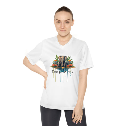 Women’s V-Neck Moisture Wick Disc Golf Drip - Ellie