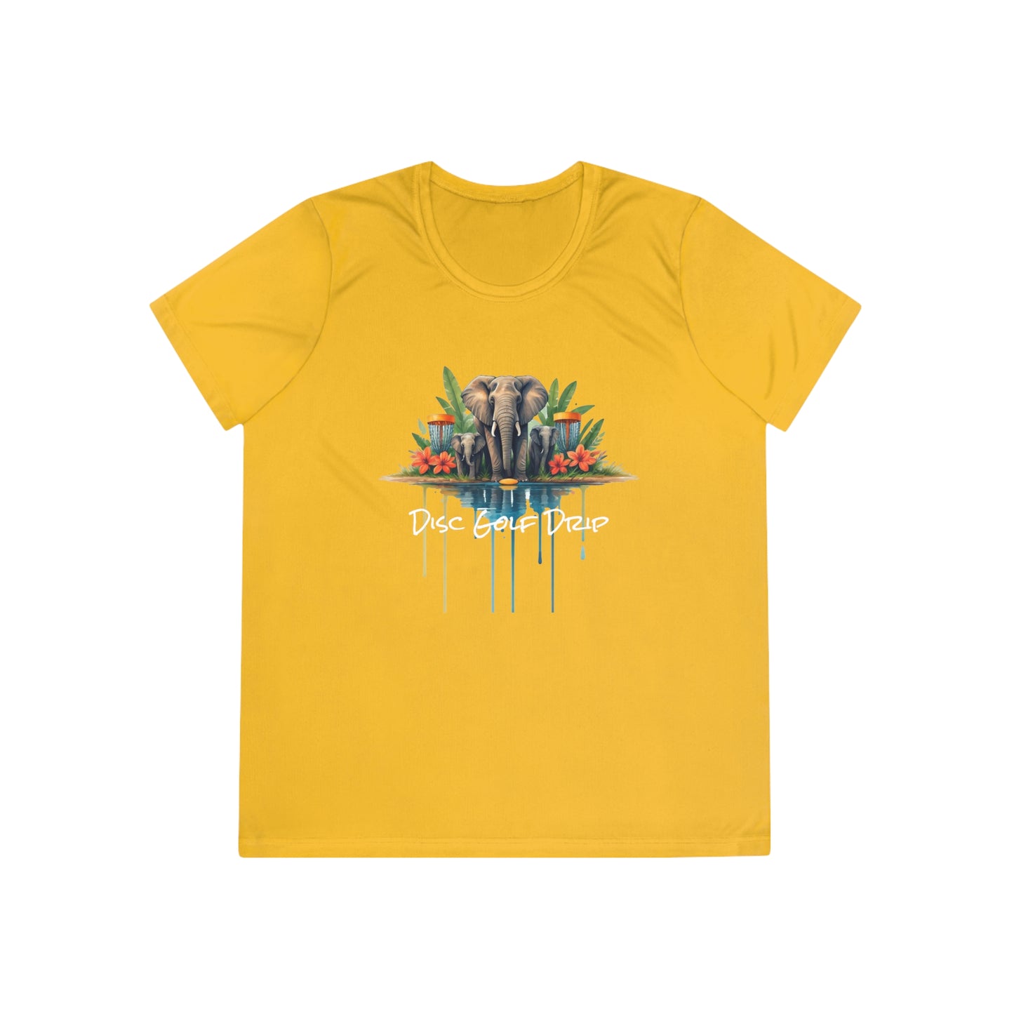 Ladies Disc Golf Competitor Tee - Ellie Drip
