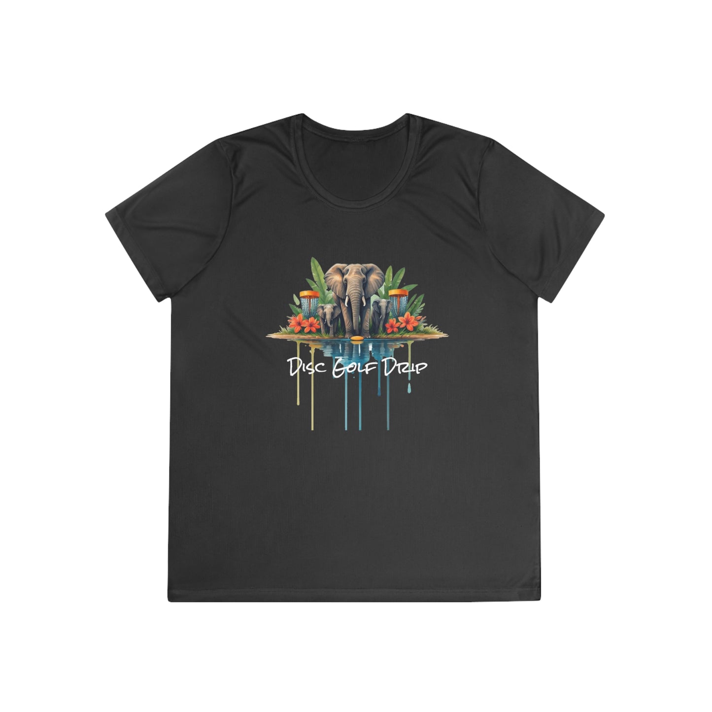 Ladies Disc Golf Competitor Tee - Ellie Drip
