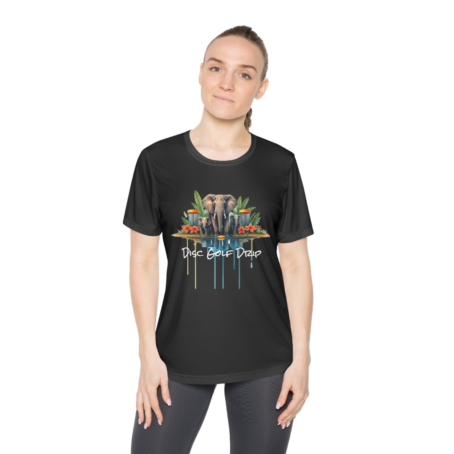 Ladies Disc Golf Competitor Tee - Ellie Drip