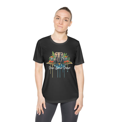 Ladies Disc Golf Competitor Tee - Ellie Drip