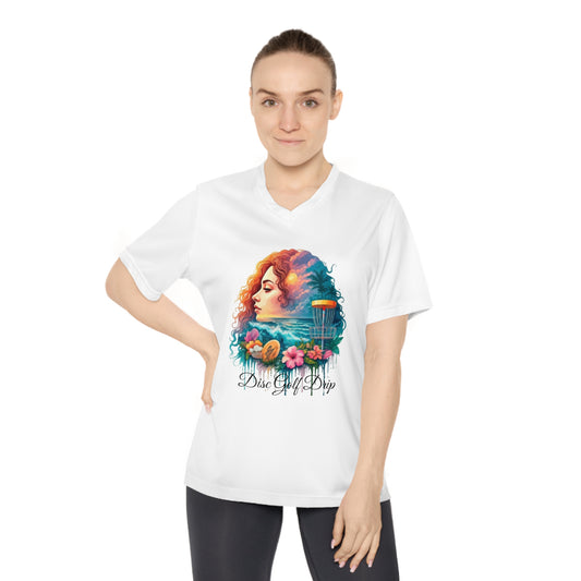 Women’s V-Neck Moisture Wick Disc Golf Drip