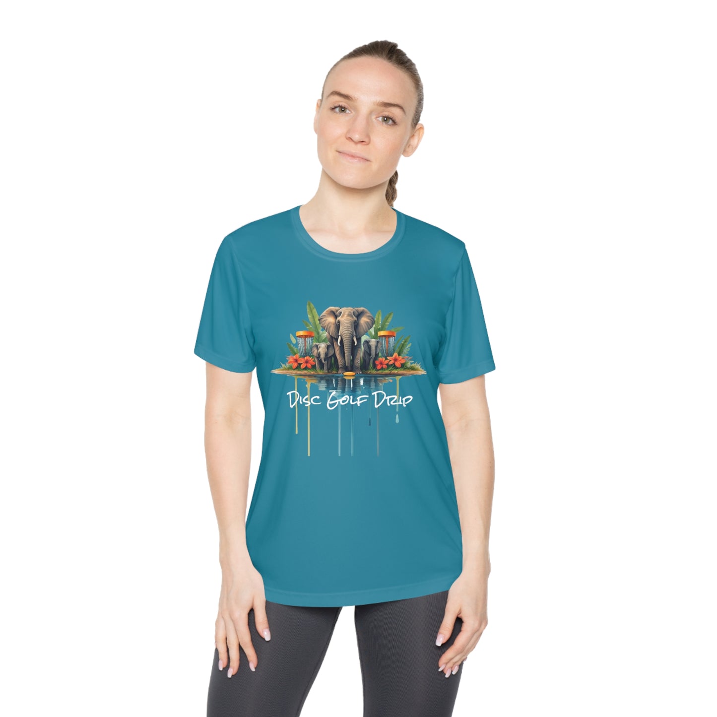 Ladies Disc Golf Competitor Tee - Ellie Drip