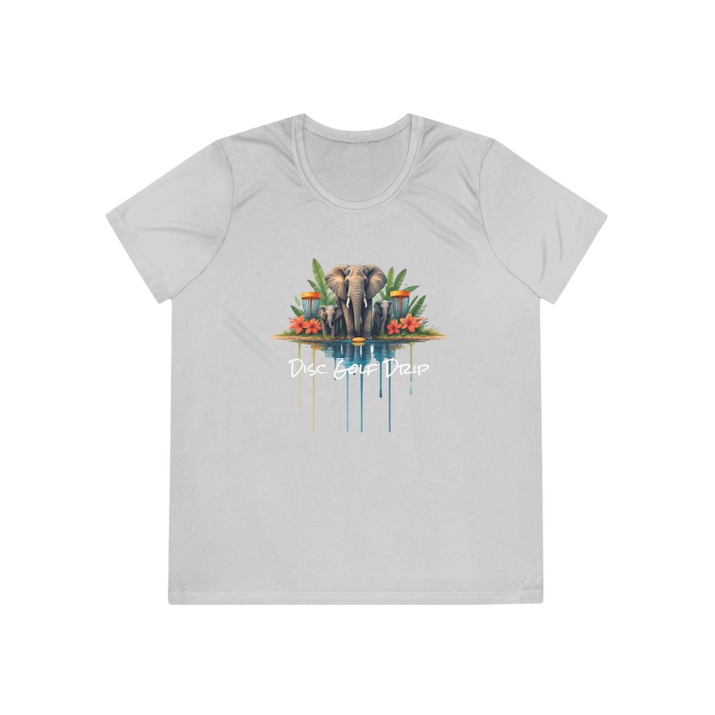 Ladies Disc Golf Competitor Tee - Ellie Drip